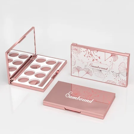 YR3092D Eyeshadow Palette | 6-Color Cosmetic Packaging with 4 Pan Layout Choices