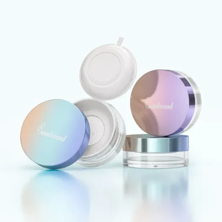 YR5068G Loose Powder Container | 20ML Cosmetic Powder Box with Sifter and Protective Cover