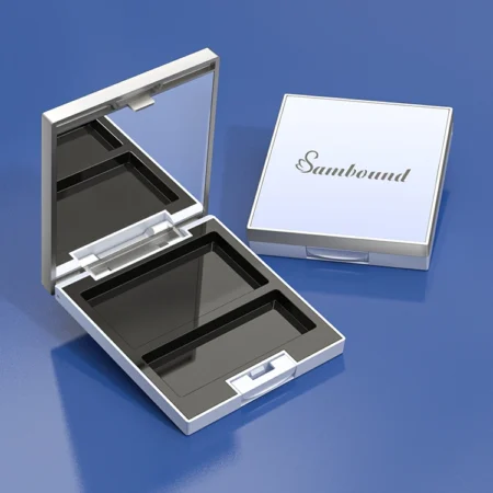 YR8024A Eyeshadow Palette | 2-Color Cosmetic Packaging with Multiple Grid Layouts