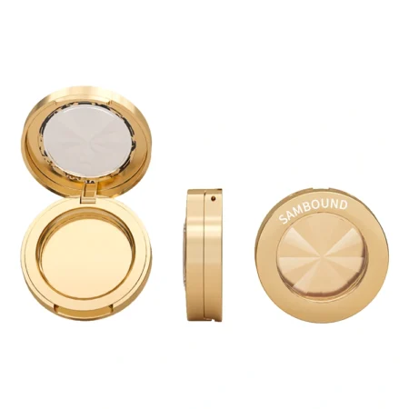 YR8035D Round Compact Powder Case with Transparent Circular Window