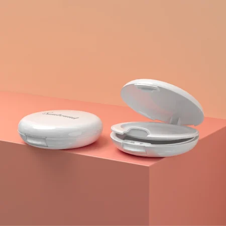 YR8037 Round Compact Powder Case with Puff Layer