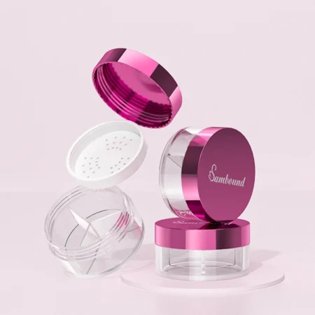 YR5072B Round Loose Powder Jar – 3 Compartments