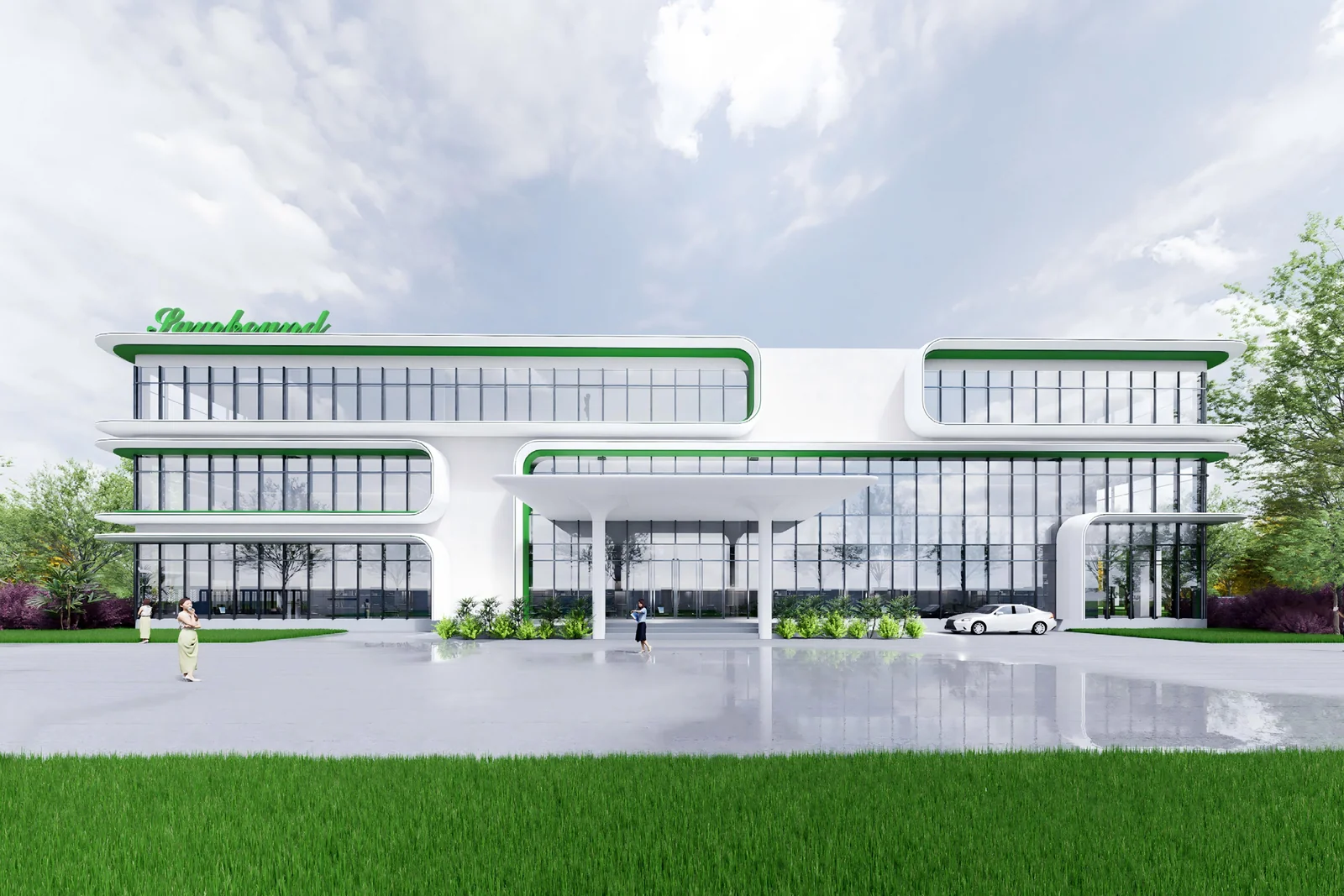 PT Sam Bound Mitra Indonesia factory rendering — Brebes, Central Java, slated for Q1 2027 production (under construction)