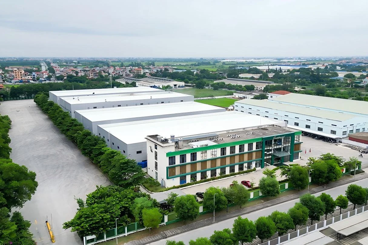 Sambound Vietnam factory overview — Tan Truong Industrial Park, Cam Giang District, Hai Duong Province, the group's main overseas mass-production base