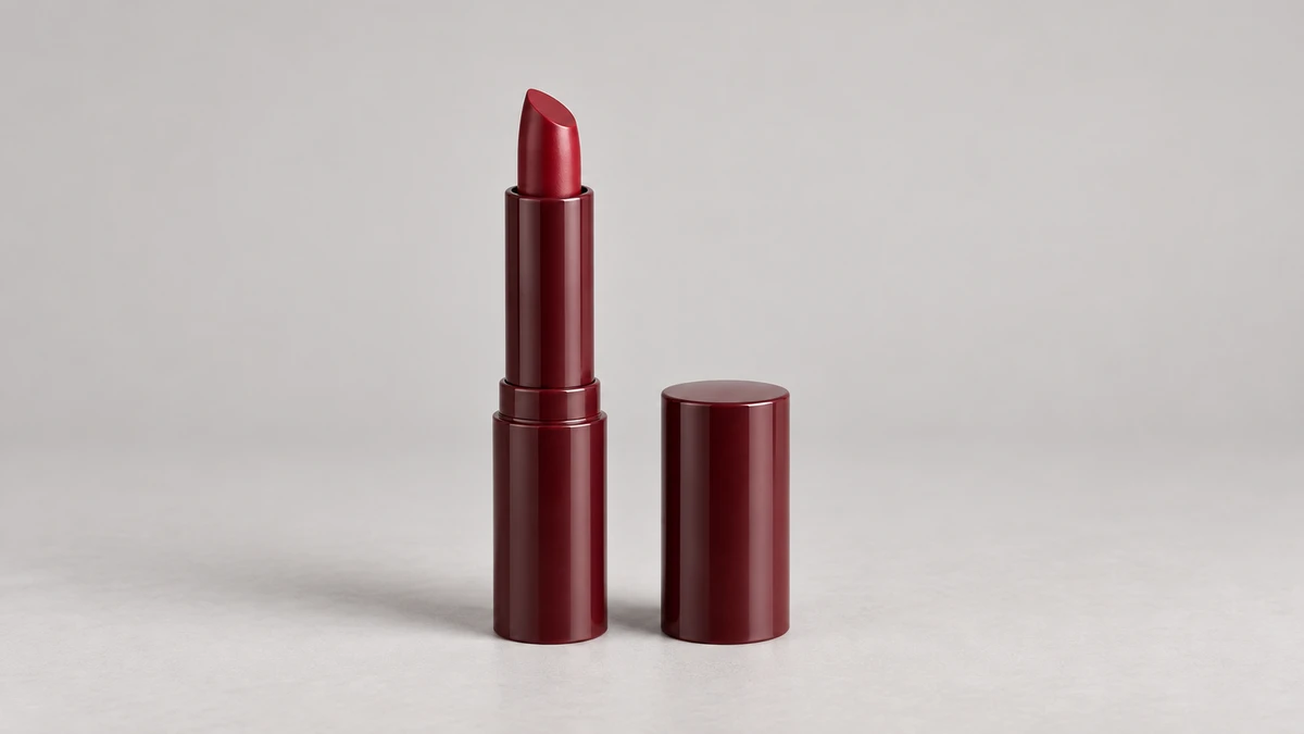 An open lipstick tube and separate cap for troubleshooting a lipstick tube that rises but will not retract