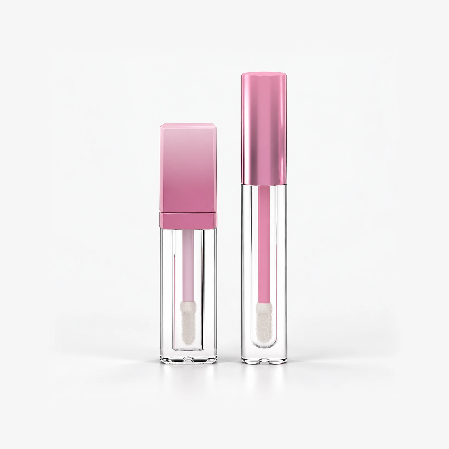 Appearance rendering of Sambound YR7070B square and YR7075 round lip gloss tubes
