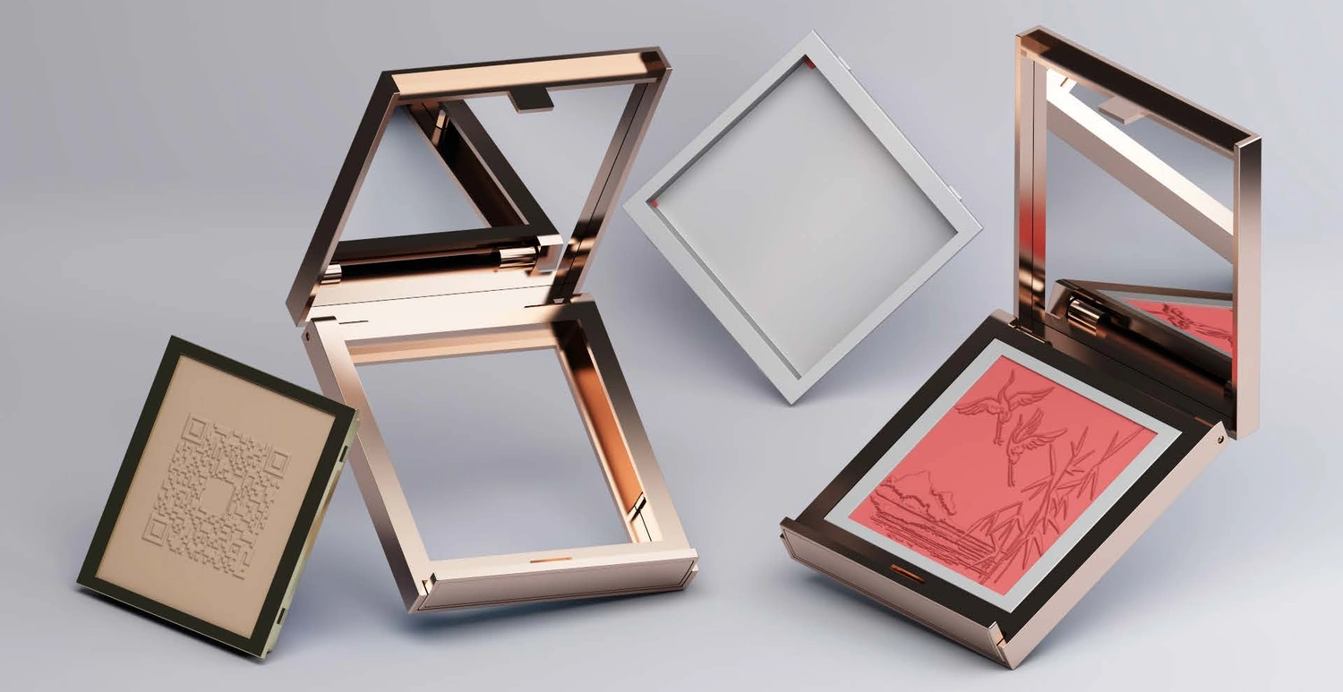 Sambound YR8008 single-pan case with a mirror and separate refill unit
